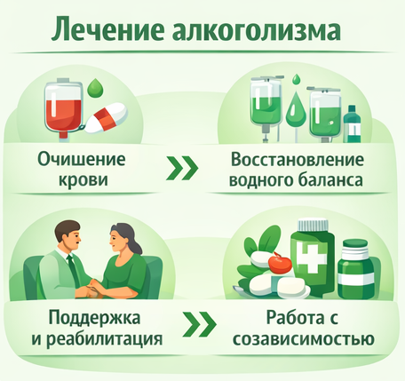 лечение алкоголизма в Вязьме этапы